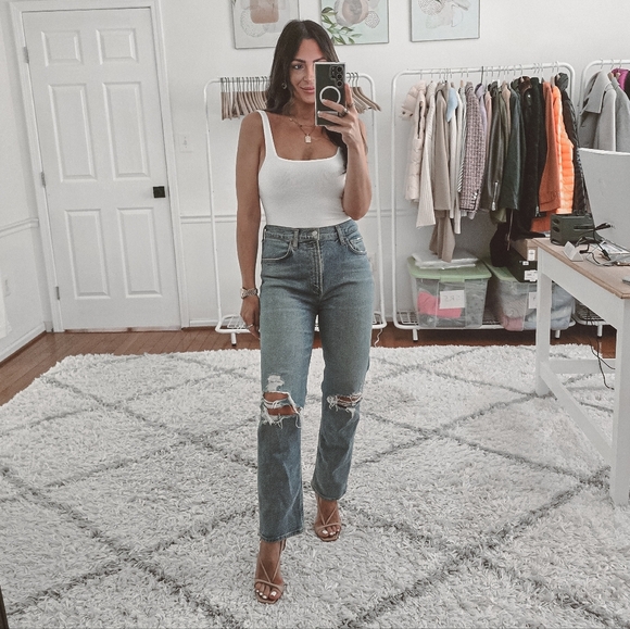 Agolde Wilder high rise straight leg jeans - Picture 1 of 11